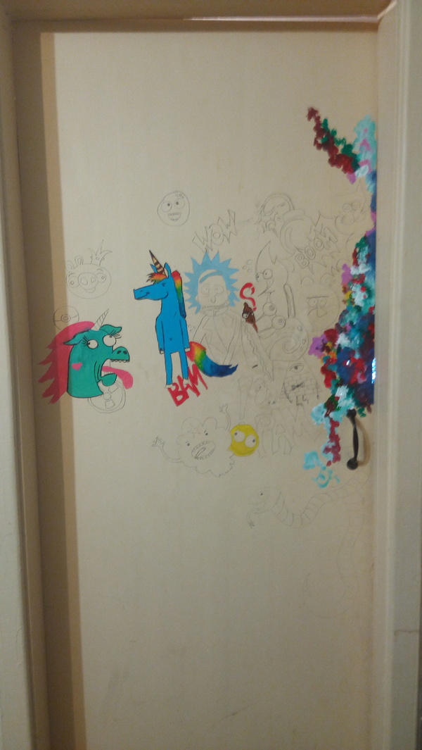 How to make a new one from an old door))) - My, My, Drawing, Longpost, Characters (edit), Door, Acrylic, My little pony