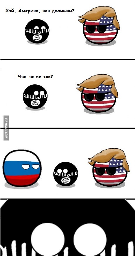 East is a delicate matter - Politics, Donald Trump, US elections, Russia, ISIS, Translation, 9GAG, Countryballs