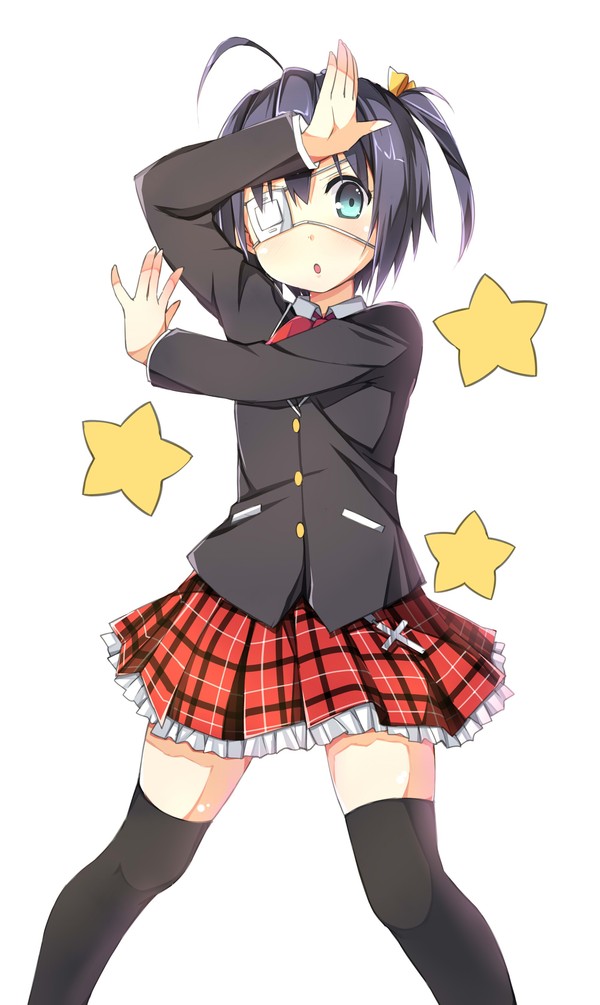 Anime Art - Аниме, Anime Art, Zettai Ryouiki, Takanashi Rikka, Chuunibyou demo koi ga Shitai!