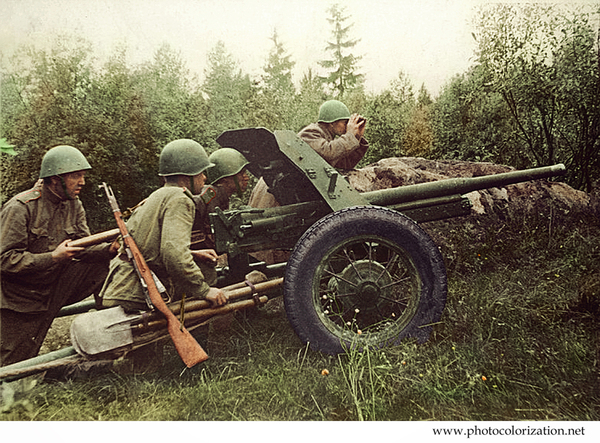 My coloration - My, Colorization, The Great Patriotic War, Artillery