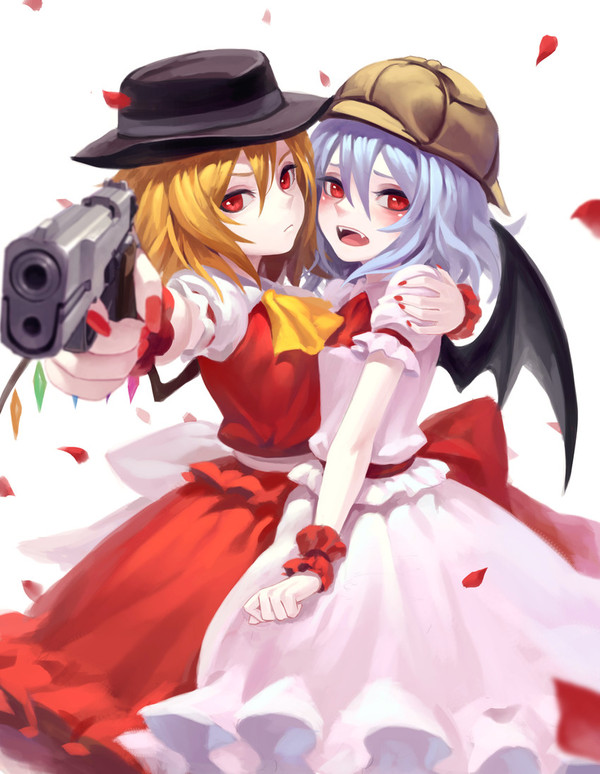 Detective Game - Anime, Not anime, Anime art, Touhou, Flandre scarlet, Remilia scarlet, FKEY