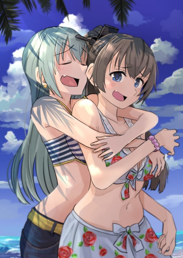 Kanmusu - Аниме, Kantai Collection, Suzuya, Kumano, Anime Art