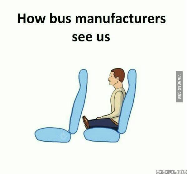 How bus manufacturers see us - Bus, Minibus, Seat, Little space
