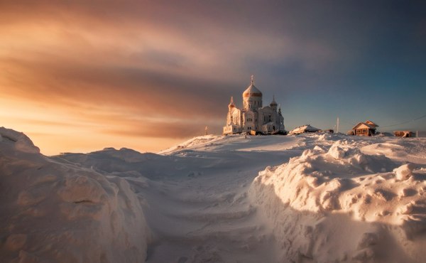 Belogorsky Monastery - Belogorsky Monastery, Kungur district, Perm Territory, Russia, Winter, Nature, Photo, Landscape, Longpost