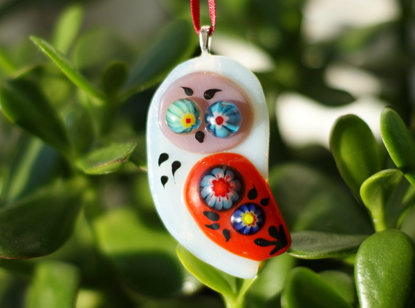 Glass owls for the Christmas tree - My, Glass, Fusing, Christmas decorations, Handmade, Owl, New Year, Longpost