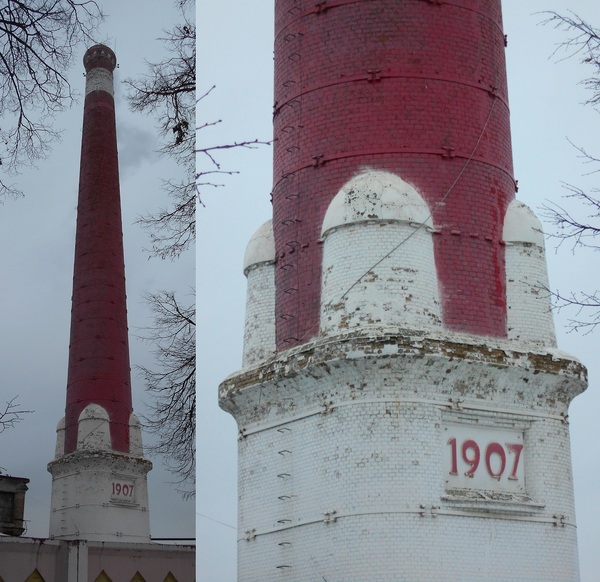 A brick chimney, and at the base... what could it be? - My, Moscow region, Noginsk, Pipe, Constructions, Building, Design, Photo, Collage
