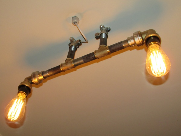 Steampunk lamp - My, Lamp, Steampunk, Edison's lamp, Longpost