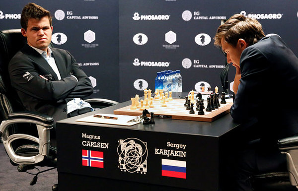 Karjakin and Carlsen again tied in the match for the chess crown - Chess, USA, Magnus Carlsen, Sergey Karjakin, Battle