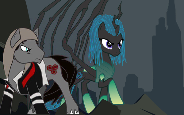 Ponyified crossover post - My little pony, Prototype, Starcraft, , Queen chrysalis, , Crossover