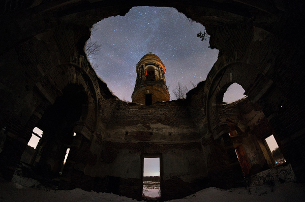 Ruined church in the village of Teploye - My, Church, , 