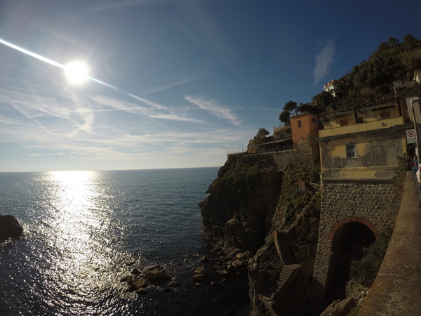 View from the railway station Riomaggiore, Italy - My, Italy, , Travels, 