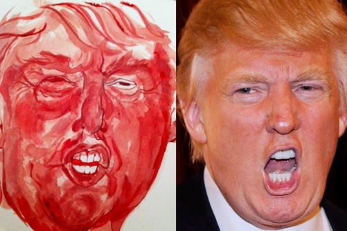 Girl paints portrait of Trump with menstrual blood - Donald Trump, Art, Bon Appetit
