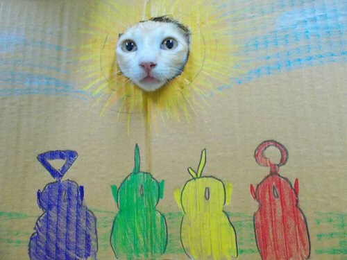 Cat - Teletubbies, cat, Drawing, The sun