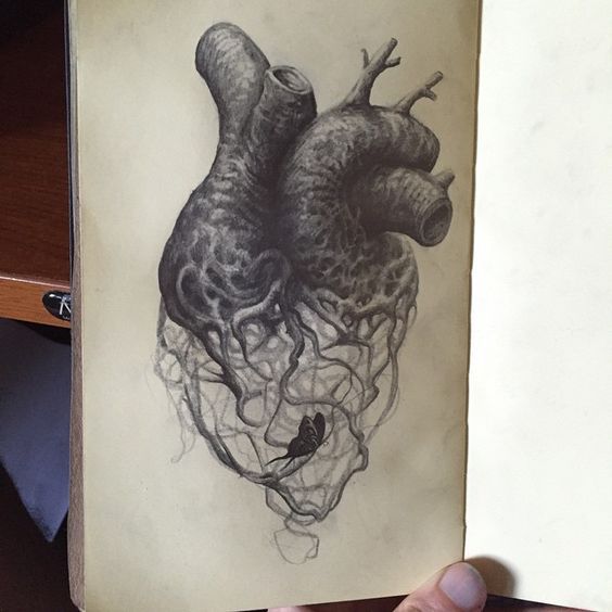 Sketch Collection: Heart - Llt, Longpost, Tattoo, Sketch, Heart, A selection