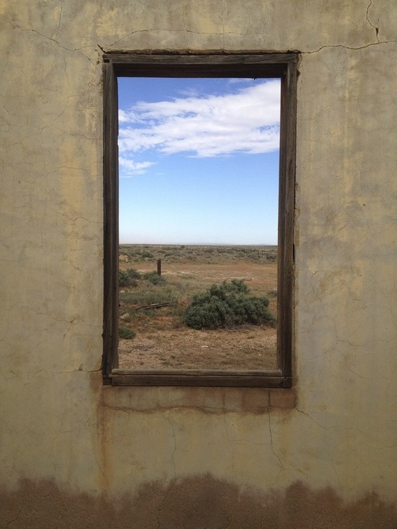 A window in an abandoned building in Australia looks like a painting on the wall. - Australia, Window, Frame