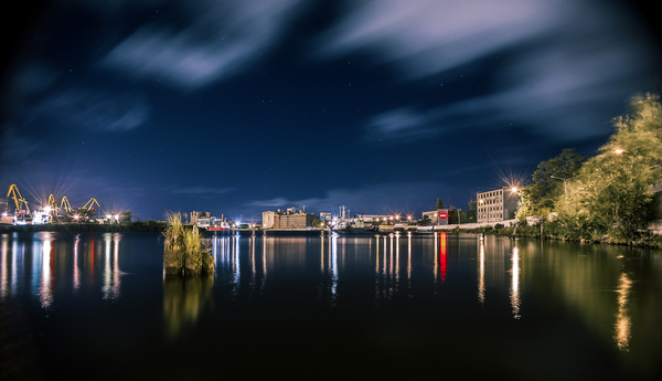 Несколько фотографий с Калининградской набережной . - Моё, Набережная, Река, Калининград, Калининград ночью, Корабль