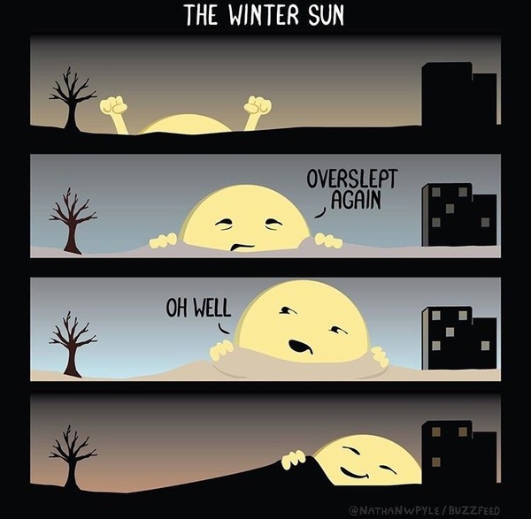 Winter sun - Picture with text, The sun, Winter, Dream