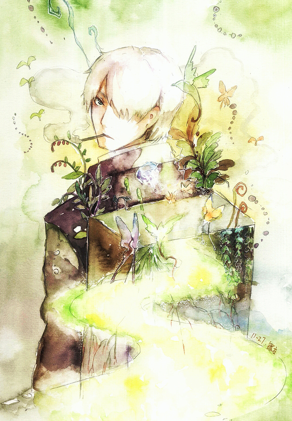 Ginko - Mushishi, Аниме, Anime Art, Ginko