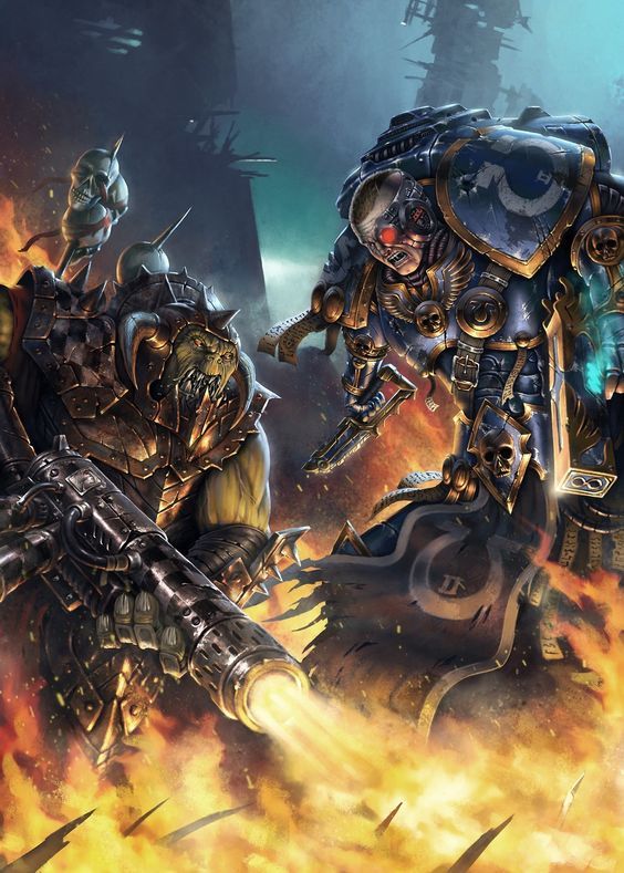 Небольшая подборка артов по Вахе - Warhammer 40k, Orkz, Orks, Орки, Ultramarines, Арт, Длиннопост