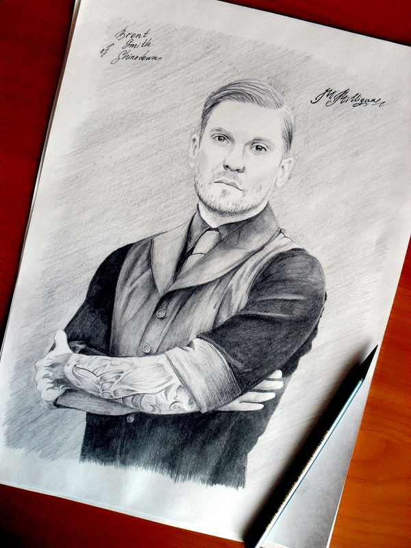 Brand Smith, lead singer of Shinedown - My, Drawing, Portrait, Musicians, Shinedown, Graphics, Art