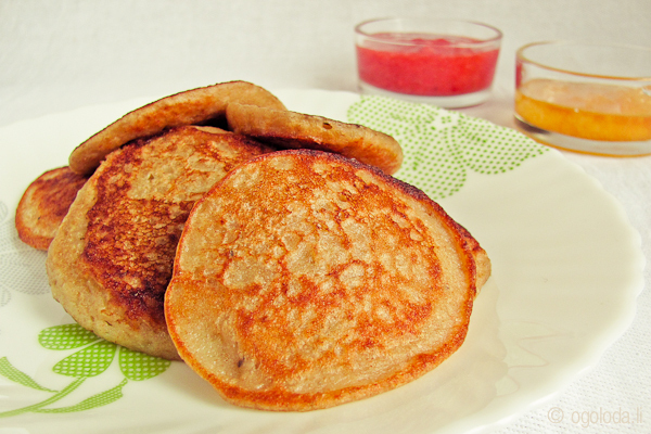 banana pancakes - My, Cooking, Recipe, Pancakes, Banana, Text