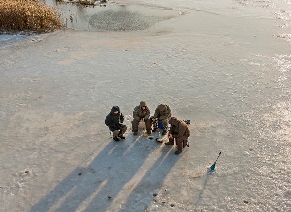 Open season - Photo, Fishing, Winter fishing, Vodka