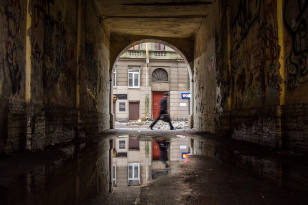 Everyday life of Petrogradka - My, Saint Petersburg, Thaw, Weekdays, Straight, Photo, Reflection, Nikon