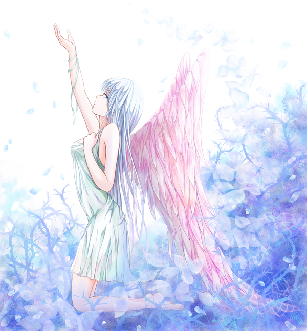 Prayer of an angel - Арт, Не аниме, Original, Original Art, Anime Art, Аниме, Tenshi