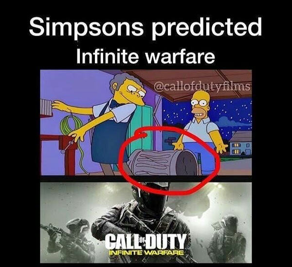 The Simpsons predicted infinite warfare - 9GAG, Humor, Translation, Games, The Simpsons, Call of duty, Prediction, The bayanometer is silent