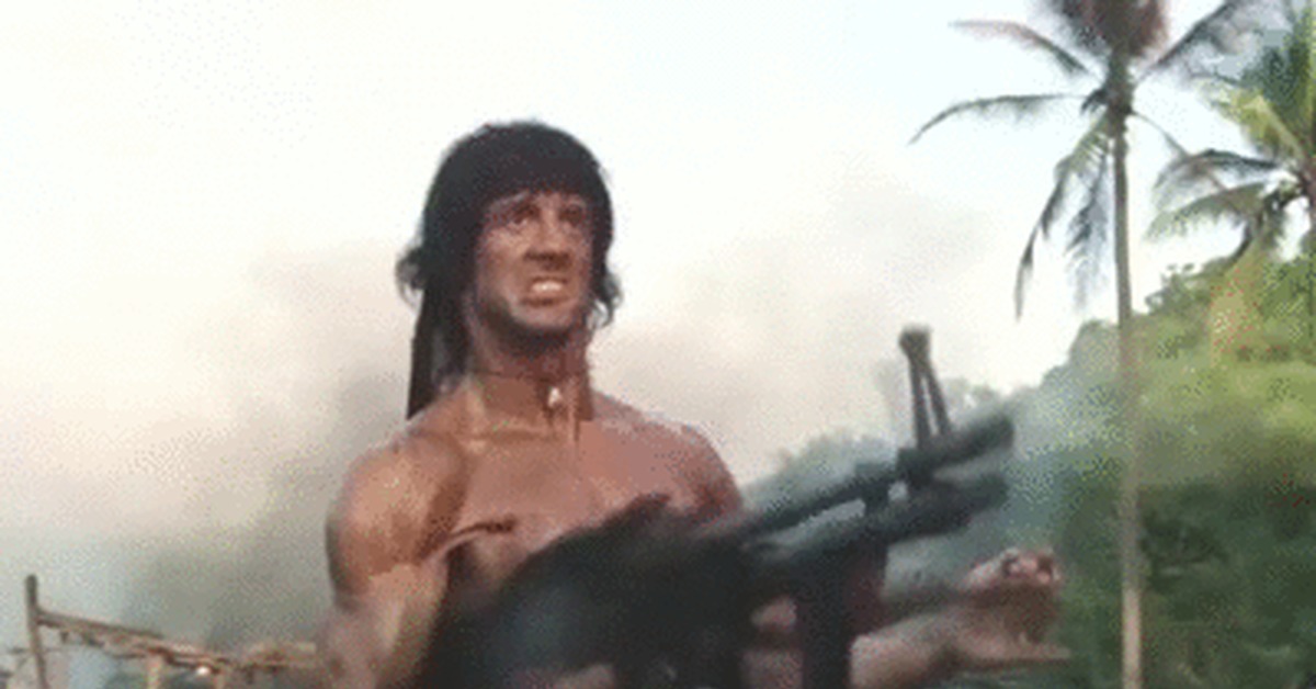 Салага сталоне. Рэмбо гифка. Steve Rambo gif.