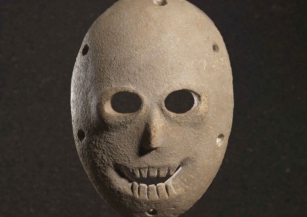 Mask from Nahal Hemar Cave, Judean Desert, Pre-Pottery Neolithic B, 9000 years old - Mask, Neolithic, Israel