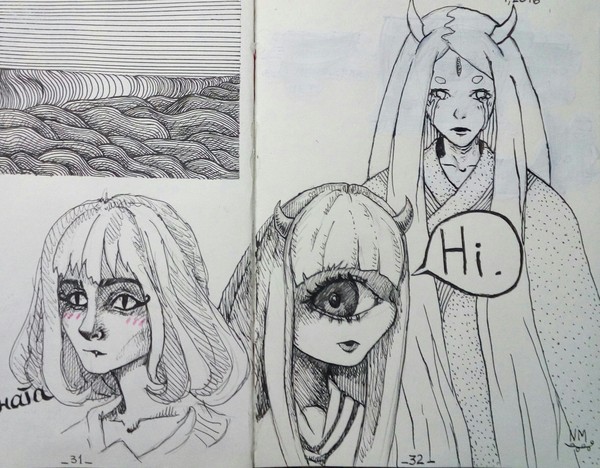 Something like this - My, Anime, Hey, Drawing