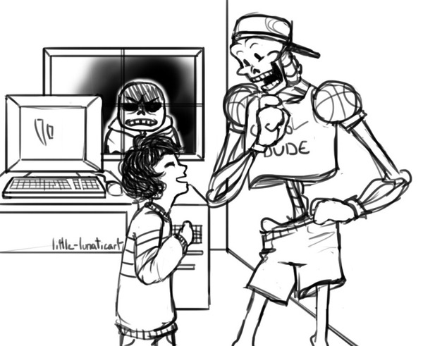 - . Undertale, Frisk, Sans, Papyrus, 