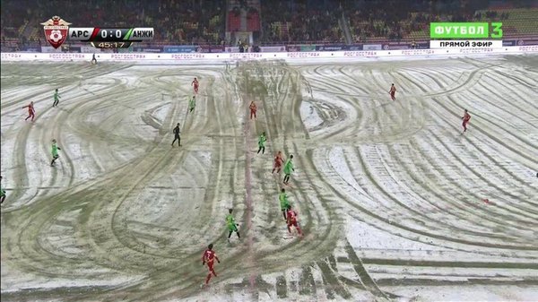 Tokyo drift - Football, Russian Premier League, Russia, Stadium, Arsenal Tula, Anji, Field, Snow