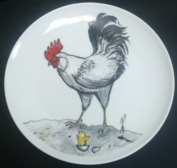 Hand painted plates - My, Painting, 