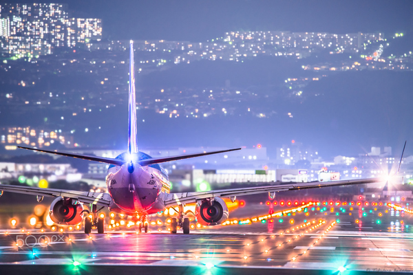 Night photos from Osaka Airport - Photo, Airplane, Aviation, The airport, Night, Longpost