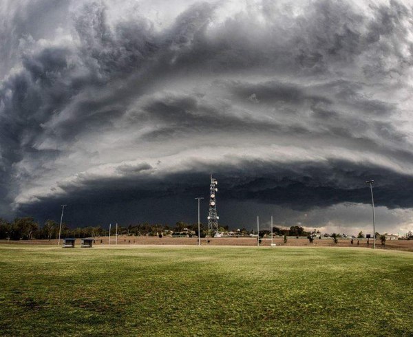 Bad weather over the rugby field - Photo, Rugby, Beautiful, Weather