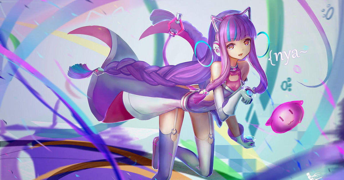 Space cat girl anime