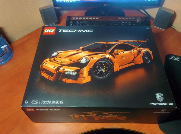 Adult Child Joy - LEGO® Technic - 42056 Porsche 911 GT3 RS - My, Lego, Lego technic, Porsche, Sports car, Longpost