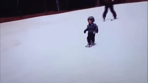 Enabling Enhanced Stability Mode - Snow, Skis, Toddlers, GIF, Children