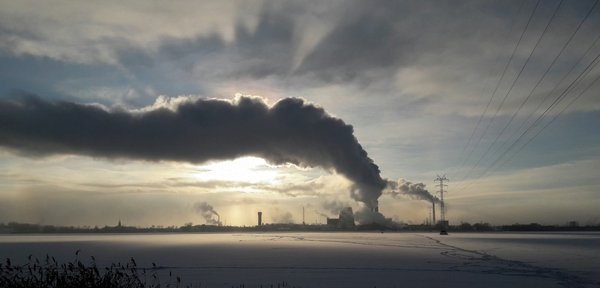 Frosty Izhevsk - My, Winter, Smoke, Factory