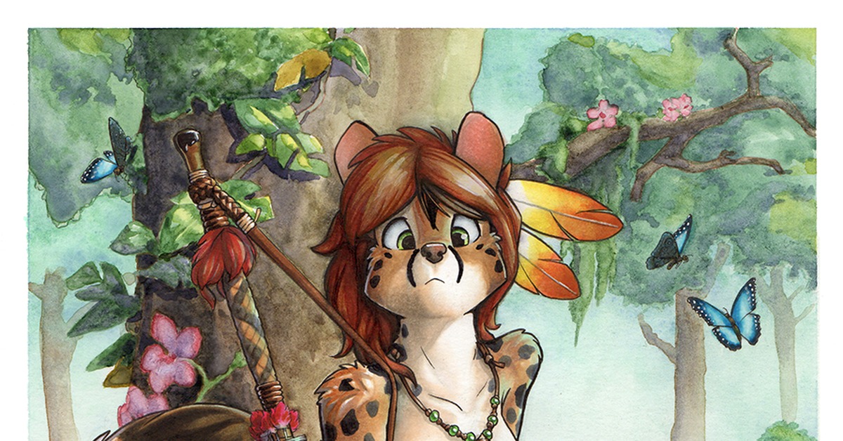 Young Days - NSFW, Furotica, Furry, Art, Kalahari, Jungle, Huntress, Butterfly