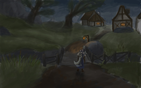 Maybe one of the WoW players will recognize a familiar location :D - Art, My, Wow, World of warcraft, Drawing