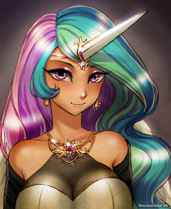 PenCelestia - My little pony, Princess celestia, Humanization, Racoonkun