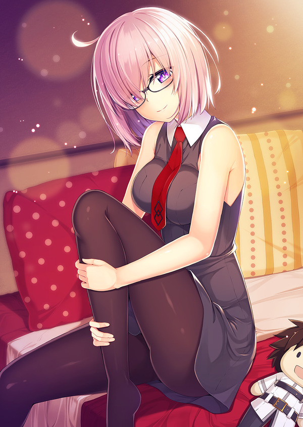 Anime Art - Anime art, Anime, Fate grand order, Shielder, Megane, Tights, Mashu Kyrielight