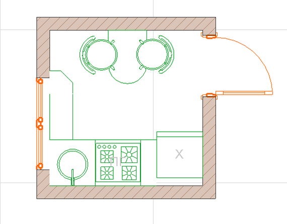 Kitchen 4.5 m.2 (layout option) - Russia, How to live, Repair, Design, Internet, Longpost