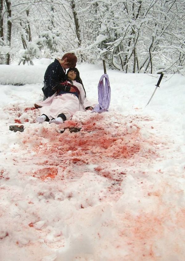 Death in the snow is beautiful, they said. - Snow, Death, Tramp Kenshin, Movies, They said