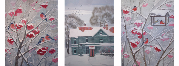 Winter - My, Winter, Landscape, Art, Painting, Creation