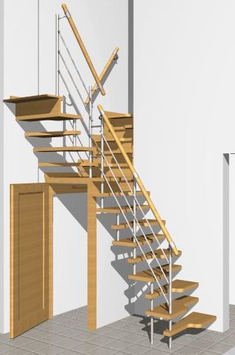 Space saving staircase - My, Stairs, Goose-step, , Longpost, Tightness