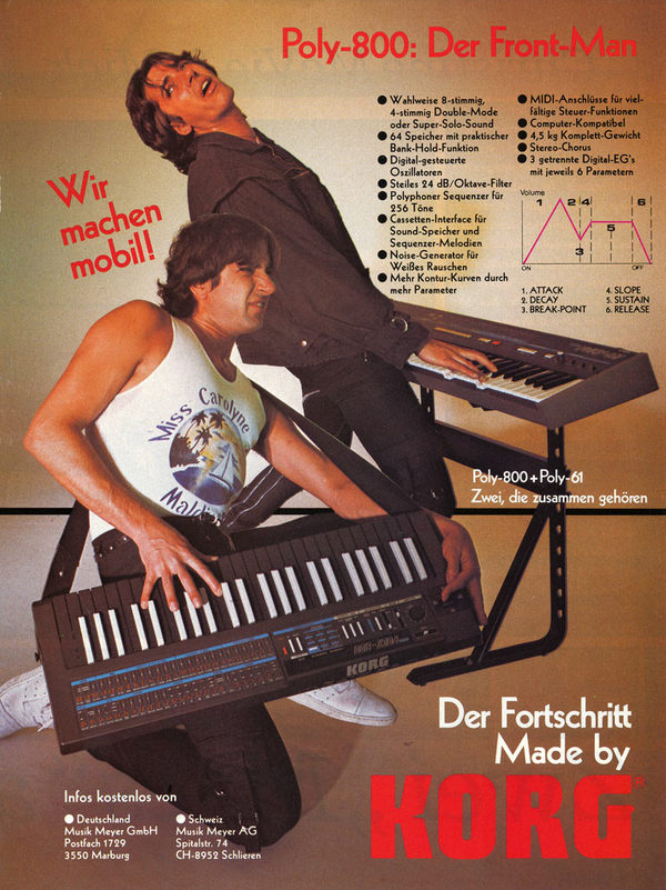 Korg Poly 800 1983 года Korg, Poly800, Synthesizer, Синтезатор, Ретро, Retrowave, 80-е, Длиннопост